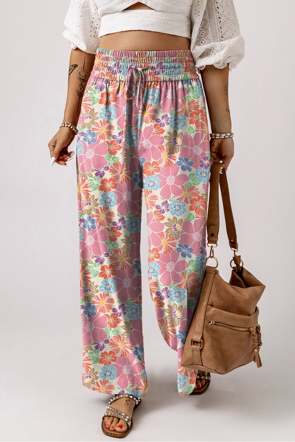 Floral Printed Wide Leg Pants