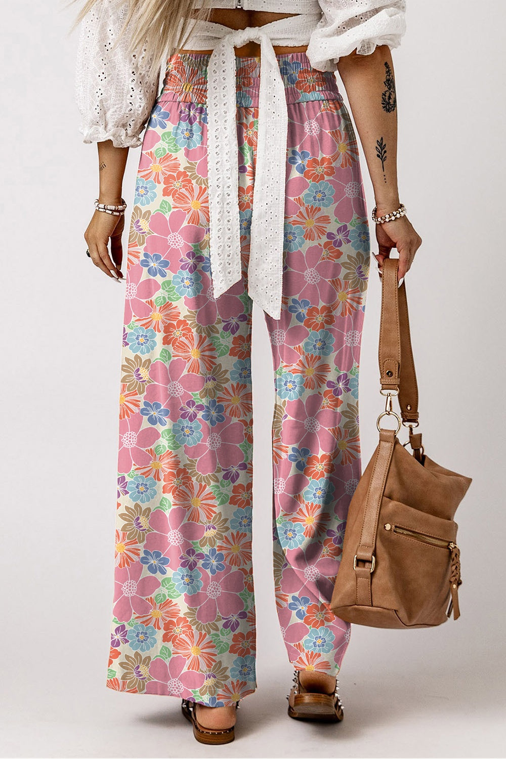 Floral Printed Wide Leg Pants