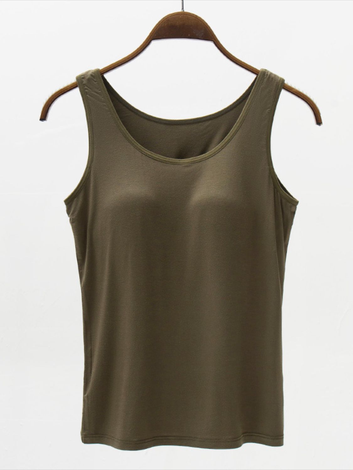 Full Size Wide Strap Modal Tank with Bra