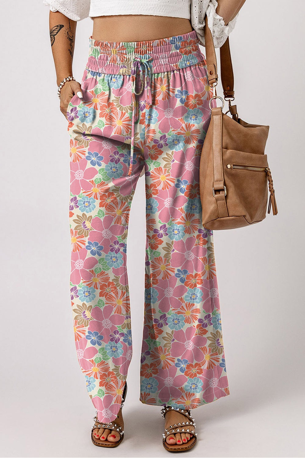 Floral Printed Wide Leg Pants